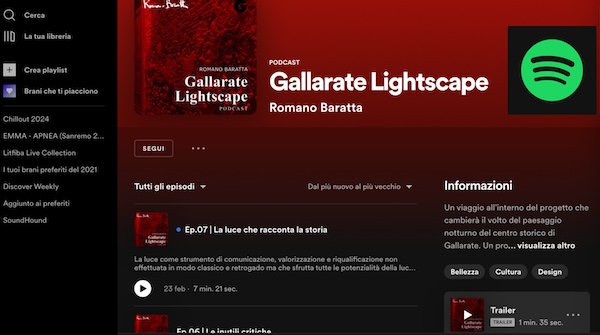 Gallarate lightscape podcast spotify