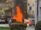 Gallarate auto fiamme incendio