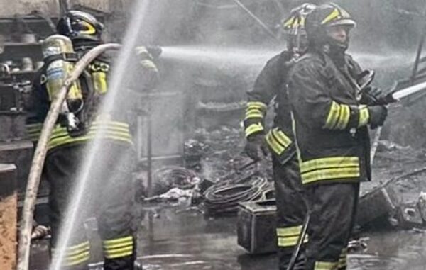Saronno incendio ditta siderurgica