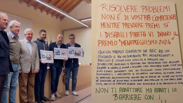 Gallarate stazione premio contestazione