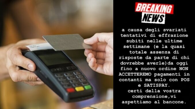 somma furti commercianti contanti