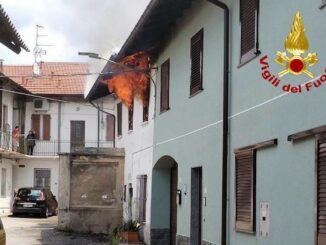 sangiorgiosulegnano incendio ferito vigilidelfuoco