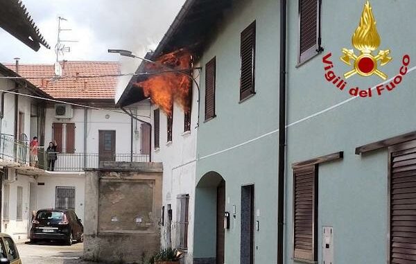 sangiorgiosulegnano incendio ferito vigilidelfuoco