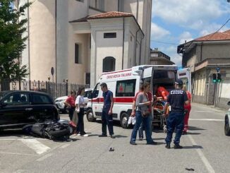 vanzaghello incidente moto ferito