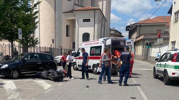 vanzaghello incidente moto ferito