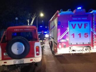 magnago incendio ferito vigilidelfuoco