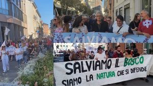 Gallarate bosco manifestazione corteo