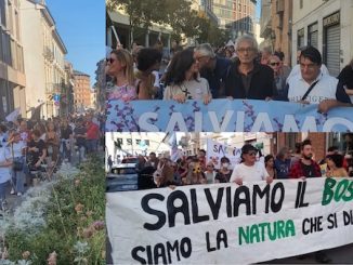 Gallarate bosco manifestazione corteo