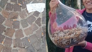 Angera rifiuti mozziconi sigaretta