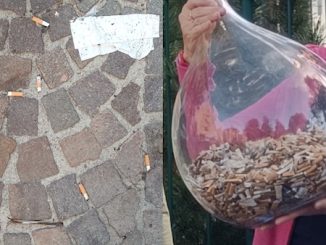 Angera rifiuti mozziconi sigaretta