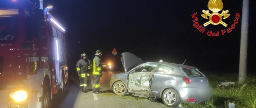 Vergiate incidente grave automobilista