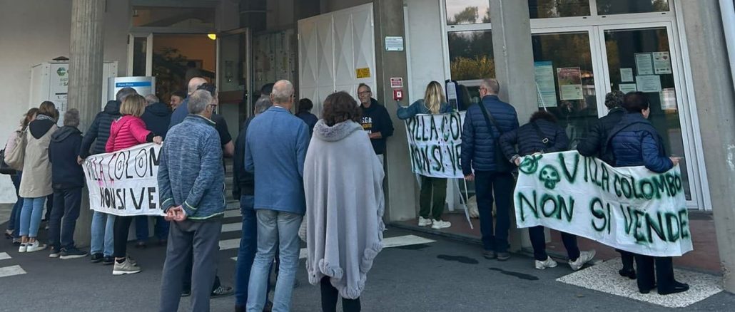 oggiona protesta villa colombo