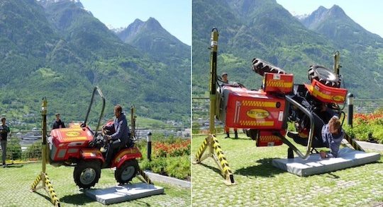 simulatore trattore incidente sicurezza lavoro villacortese