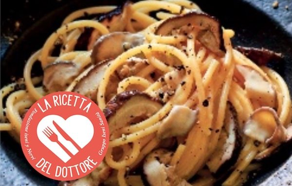 spaghettoni porcini pecorino