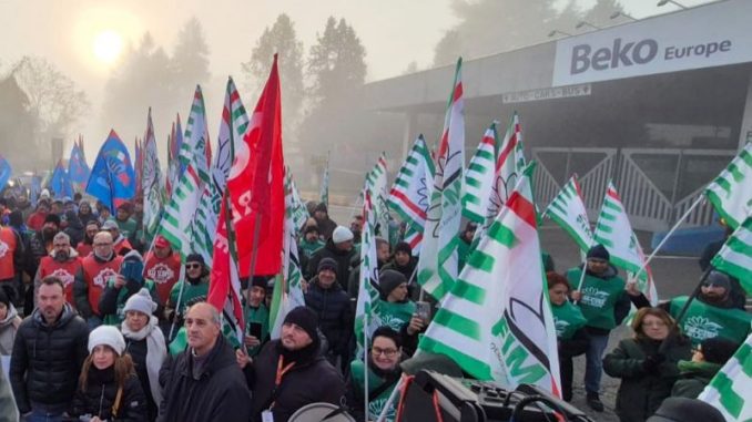 beko sciopero presidio roma