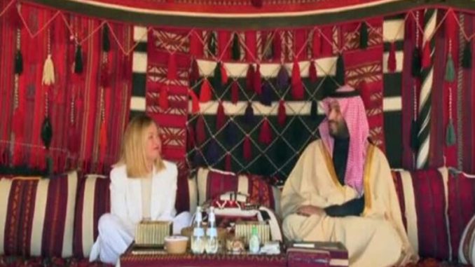 meloni arabia bin salman