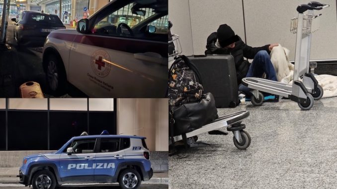 Malpensa allontanati senzatetto polizia