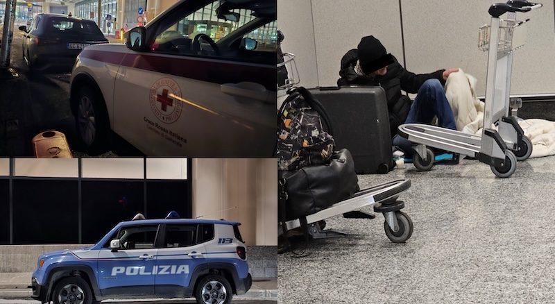 Malpensa allontanati senzatetto polizia