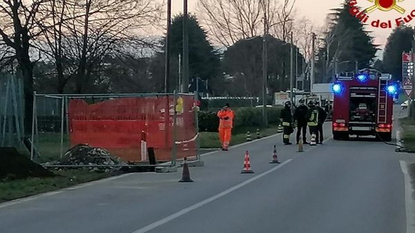 casorate fuga gas strada chiusa