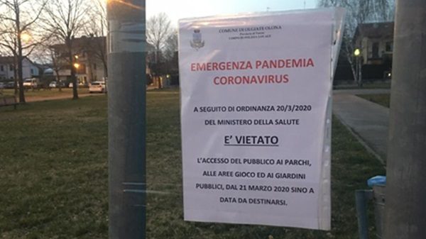 parchi ordinanza covid