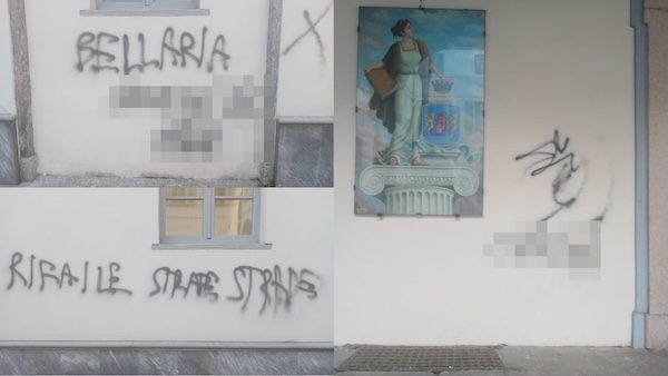 Somma lombardo comune imbrattato