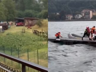 Brusimpiano barca parapendio azzio