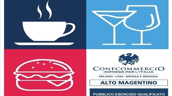 magenta commercio negozi qualità logo
