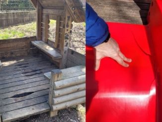 Castellanza vandali parco giochi