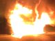 auto in fiamme cassano