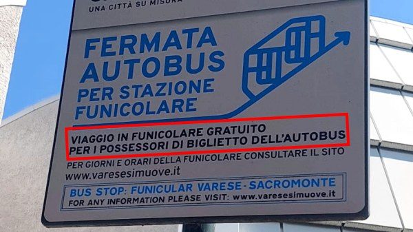 funicolare sacro monte cartello errato