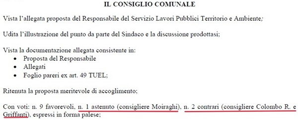 castanoprimo delibera