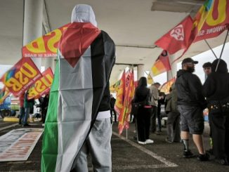 corteo gaza camion cargo