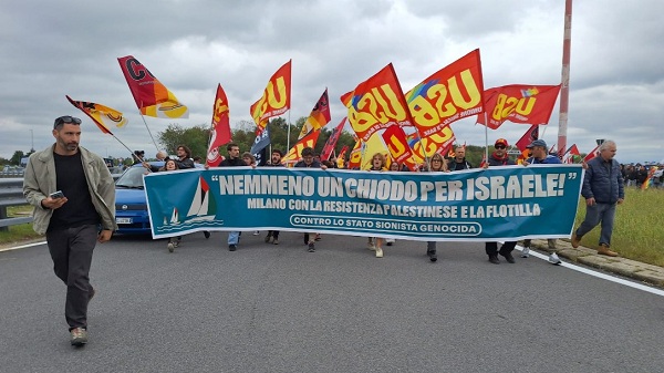 corteo gaza camion cargo