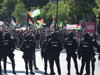 Vuelta fermata protesta Madrid