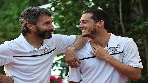 Papà Maurizio e il figlio (neo tigrotto) Simone Andrea Ganz