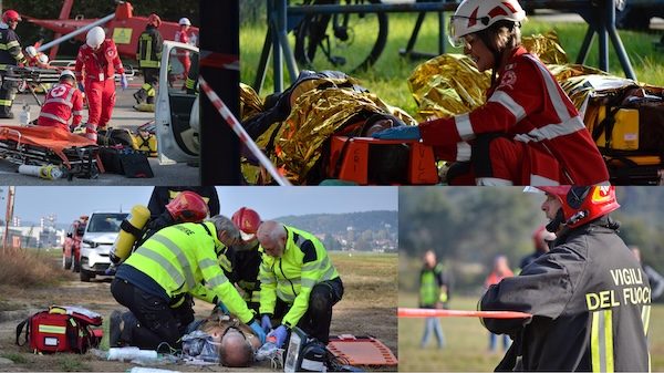 Vergiate incidente elicotteri simulazione