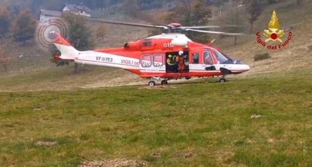 Quarna Sotto fungiatt salvataggio elicottero