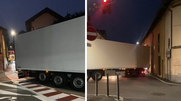 Travedona viabilità sperimentale camion