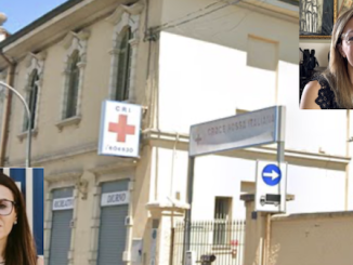 In basso Rossetti e nel riquadro alto il sindaco Ermoni