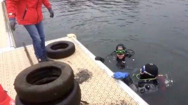 volontari pulizia lago schiranna