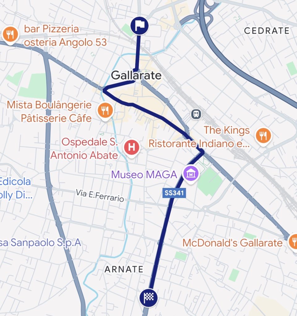 Gallarate Fiamma Olimpica percorso