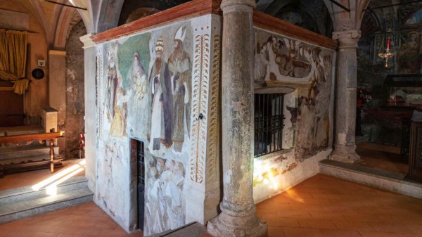 santa caterina affreschi sacello