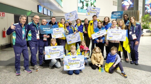 Olimpiadi Malpensa ucraina bandiera