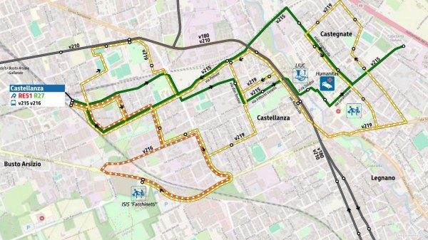 castellanza collegamenti stazione