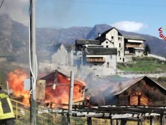 Crevoladossola incendio strutture Enel
