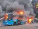 Castellanza incendio autobus fiamme