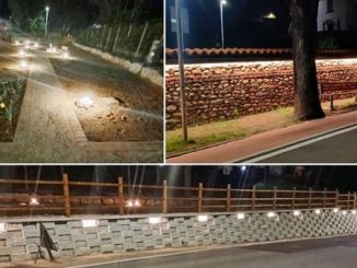cavaria muro luci viale
