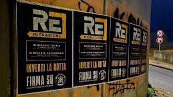 Arona remigrazione manifesti protesta