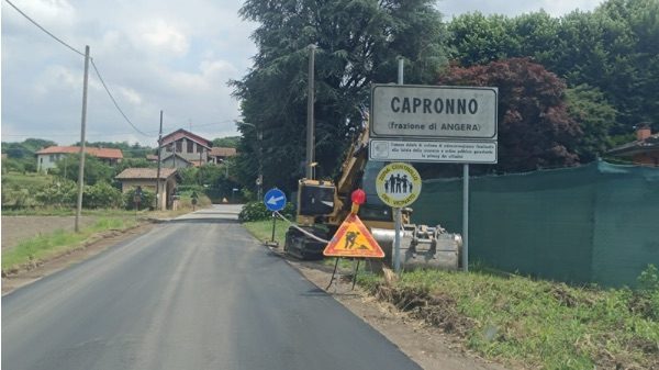 Angera lavori strade asfalto