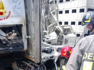 Baveno incendio Tir A26